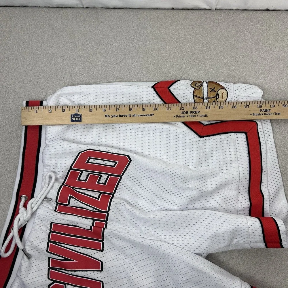 CivilizeD Air Bear White Shorts Men's XL Drawstring‎ Basketball